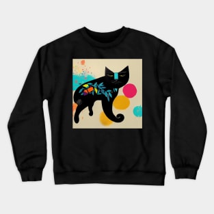 Abstract Cat Crewneck Sweatshirt